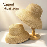 Boho Panama Hat - French Hepburn Wheat Straw Hat