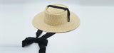 Boho Sun Beach Hat - Wide Brim Straw Hat with Chin Strap