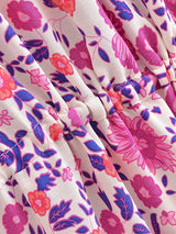 Boho Maxi Dress – “Wild Floral in Purple Lavender” Flowy Sundress for Women