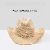 Boho Cowboy Hat - Handmade Raffia Crochet Beach Hat