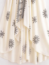 Bohemian Summer Maxi Dress – Ayla Backless Flowy Halter Dress in White, Green, Purple