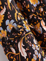 Boho Maxi Skirt – “Aqua Bloom” 2-Way Floral Skirt & Dress in Teal and Terracotta