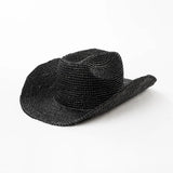 Boho Cowboy Hat - Hand Crocheted Raffia Straw Hat