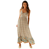 Bohemian Maxi Dress – Elara Floral Summer Dress for Women (Red, Beige, Black)