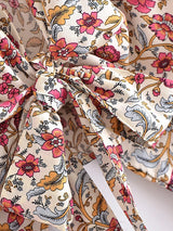 Boho Kimono Robe – Malisa Green and Pink Floral Beach Cover-Up Blouse