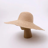 Boho Sun Beach Hat - Crochet Raffia Wide Brim Hat