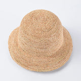 Boho Bucket Hat - Handmade Raffia Crochet Beach Hat