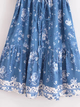 Bohemian Mini Dress – “Boho Bloom” Floral Print V-Neck Tie-Waist Mini Dress