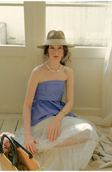 Boho Sun Beach Hat - Handwoven Seagrass Panama Hat