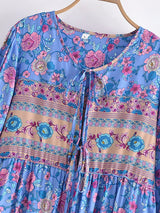 Gown Dress, Boho Maxi Dress, Loose Dress, Carina Rose in Purple