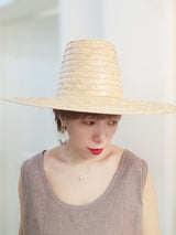Boho Hat - Summer Hats, Sun Hat, Beach Hat - Wide Brim Straw Hat, Vintage Style Ottili Natural Grass