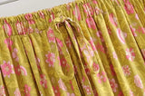Boho Maxi Skirt – “Honey Fields” Tiered Floral Skirt in Mustard & Blush