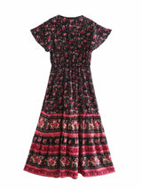 Maxi Dress – “Meadow Breeze” Romantic Boho Floral Dress for Summer Days