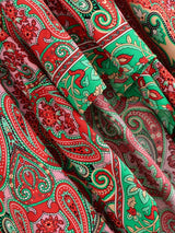 Boho Maxi Skirt – “Ocean Nomad” Paisley Print in Green & Turquoise