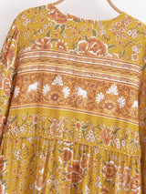 "Boho Maxi Gown – “Black Winter Rosy” Loose Flowing Dress for Women "