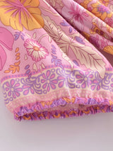 Maxi Dress - Boho Dress - Sundress - Scilla Pivoine in Pink and Blue