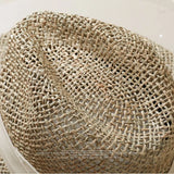 Boho Sun Beach Hat - Handwoven Seagrass Panama Hat
