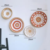 Boho Wall Decor - Handcrafted Rattan Grass Weaving - Moroccan Style