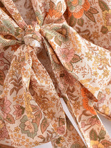 Boho Robe – “Flower Whisper” Bohemian Short Kimono Cover-Up for Beach or Lounge