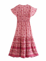 Maxi Dress – “Meadow Breeze” Romantic Boho Floral Dress for Summer Days