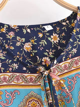 Bohemian Maxi Gown – “Desert Heirloom” Floral Long Sleeve Bohemian Gown