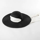 Boho Sun Beach Hat - Wide Strap Dome Straw Hat