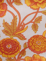 Boho Kimono Robe – “Saffron Sun” Yellow Floral Short Cover-Up for Beach & Lounge