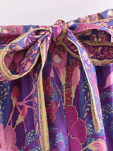 Boho Wide Leg Pants – Meadow Purple Floral Print Lounge Pants for Women