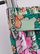 Boho Wide Leg Pants – Meadow Green Floral Print Lounge Pants for Women