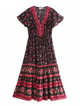 Maxi Dress – “Meadow Breeze” Romantic Boho Floral Dress for Summer Days