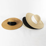 Boho Sun Beach Hat - Wide Strap Dome Straw Hat
