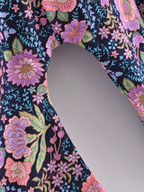 Boho Robe – “Flower Whisper” Bohemian Short Kimono Cover-Up for Beach or Lounge