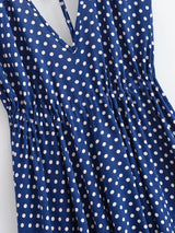 Coastal Reverie high-low dress product view and fabric detail