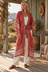 Desert Rosewood kimono robe editorial hero