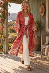 Desert Rosewood kimono robe editorial movement