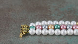 Boho Apple Watch Band - Infinity White Pearl Beads Wrist Strech Bracelet