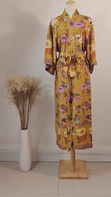 Boho Robe, Kimono Robe, Beach Cover up, Carolina Yellow Jasmine