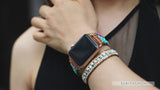 Boho Apple Watch Band - Bohemia Turquoises Beaded Wrist Bracelet Rope Strap