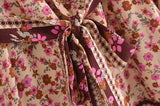 Rosewood Escape pink floral kimono robe product view and detail