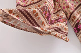 Rosewood Escape pink floral kimono robe product view and detail