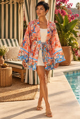 Sunset Bloom floral cover-up editorial hero