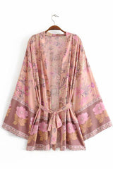 Boho Robe, Kimono Robe, Yellow Flower - Wild Rose Boho