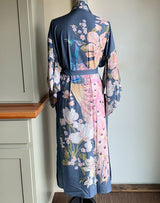 Boho Robe, Kimono Robe, Love in the Mist in Navy - Wild Rose Boho