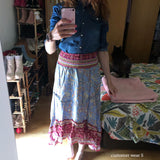 Boho Skirt, Maxi Skirt, Blue Aurelia - Wild Rose Boho