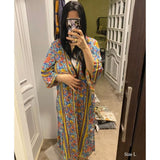 Boho Robe, Kimono Robe, Flower in Blue - Wild Rose Boho