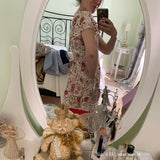 Boho Mini Dress, Sundress, Indian Red