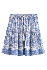 Boho Skirt, Hippie Skirts, Mini Skirt, Blue Sky and Daisy