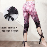 Boho Yoga Legging, Printed Tight, Pink Sakura - Wild Rose Boho