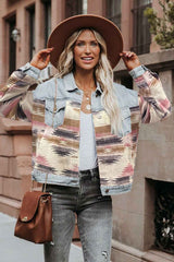 Boho Jacket, Denim Jacket for Women, Ansel in Blue, Fast Shipping