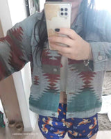 Boho Jacket, Denim Jacket for Women, Ansel in Blue, Fast Shipping